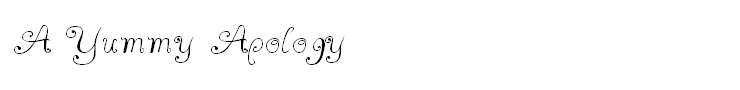 A Yummy Apology font specimen