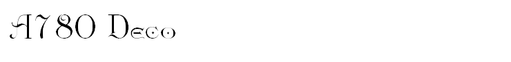 A780 Deco font specimen