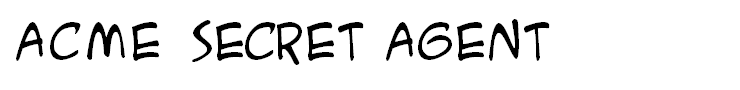 ACME Secret Agent font specimen
