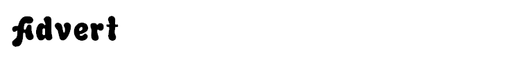 Advert font specimen