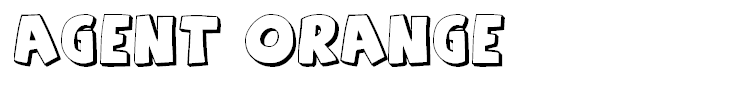 Agent Orange font specimen