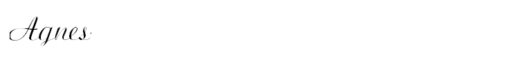 Agnes font specimen